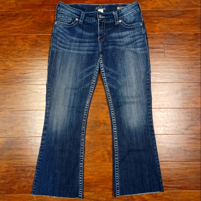 Silver Suki Bootcut Altered Blue Jeans
